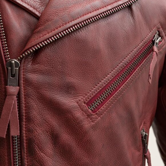 Fillmore Men's Motorcycle Leather Jacket - Picture 6 of 7